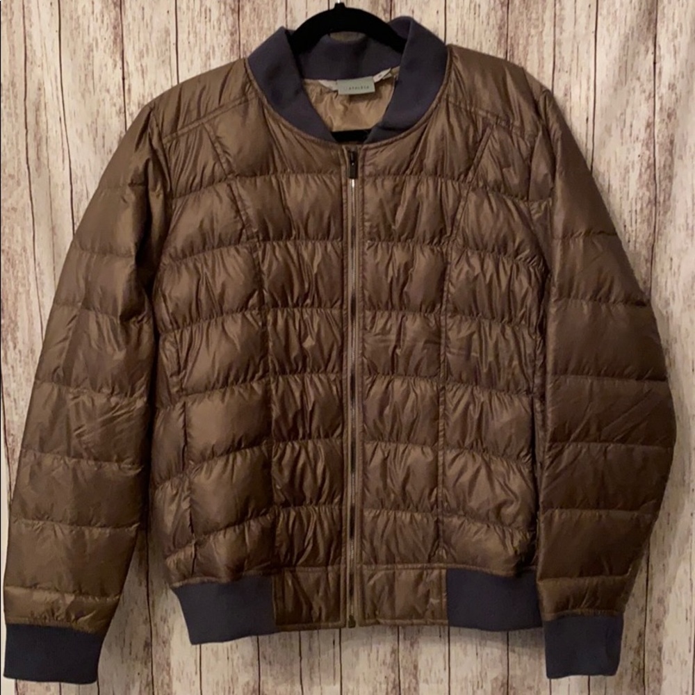 Athleta brown puffer jacket